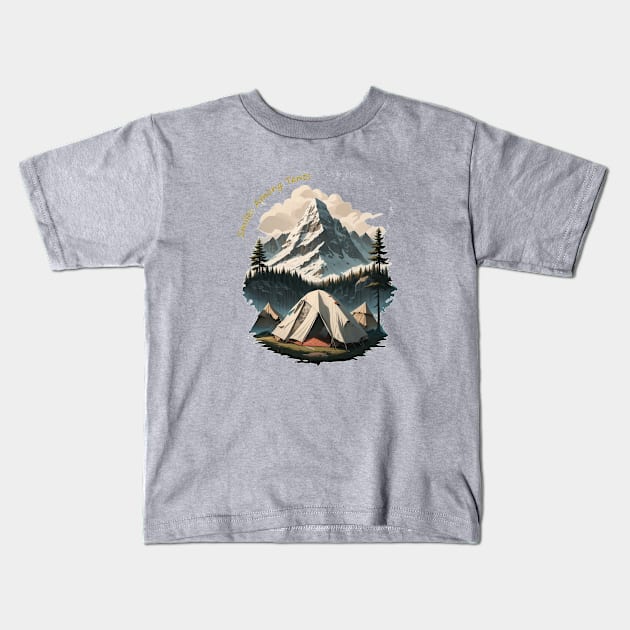 Camping pride Kids T-Shirt by Warp9